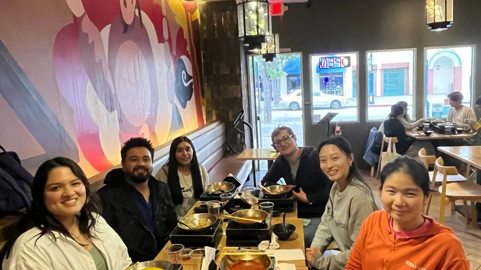 Members of the Zeiger Lab at a farewell dinner for our lab technician Callie.